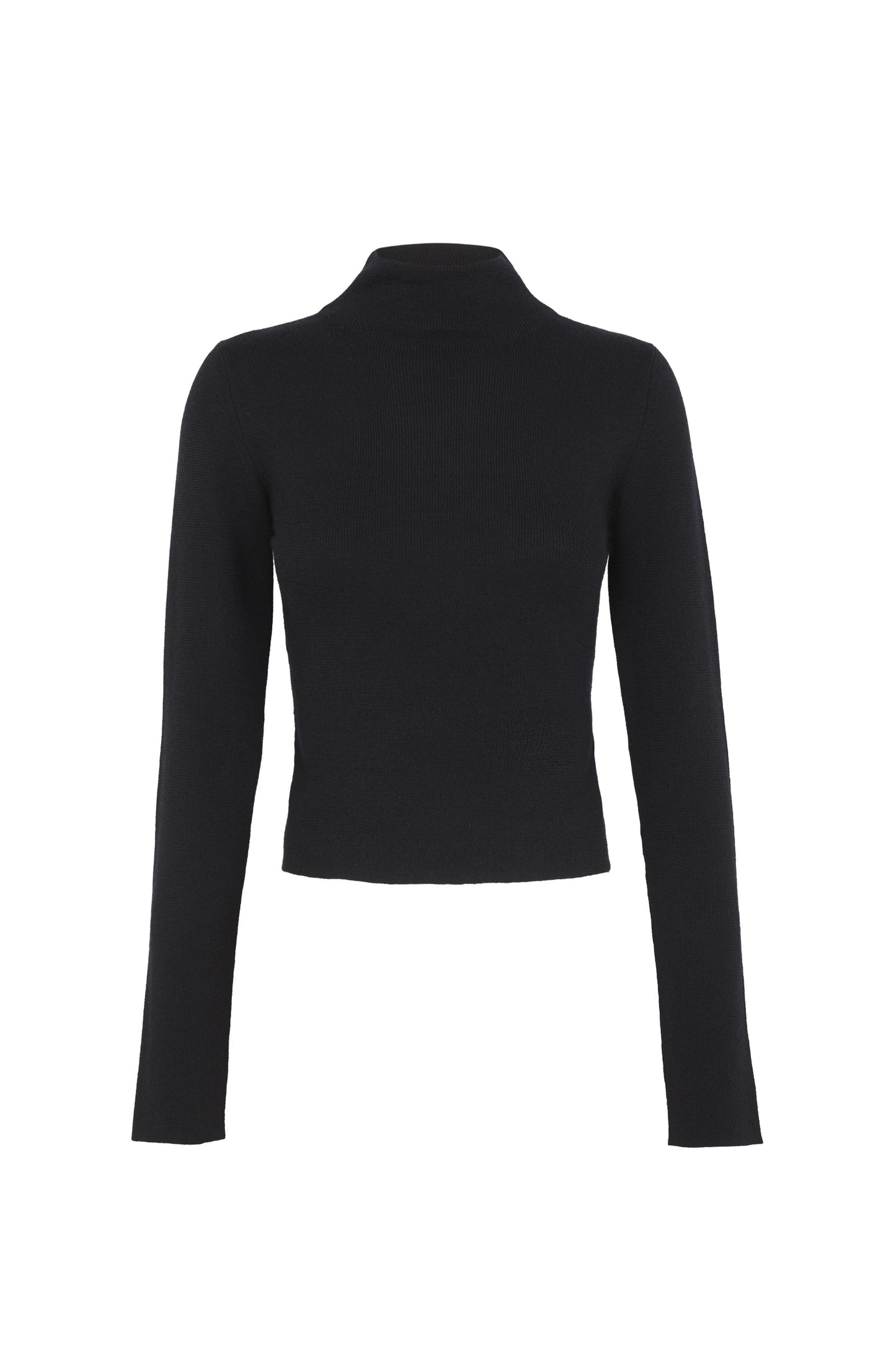 Fio, black cashmere knit top