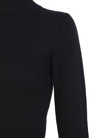 Fio, black cashmere knit top