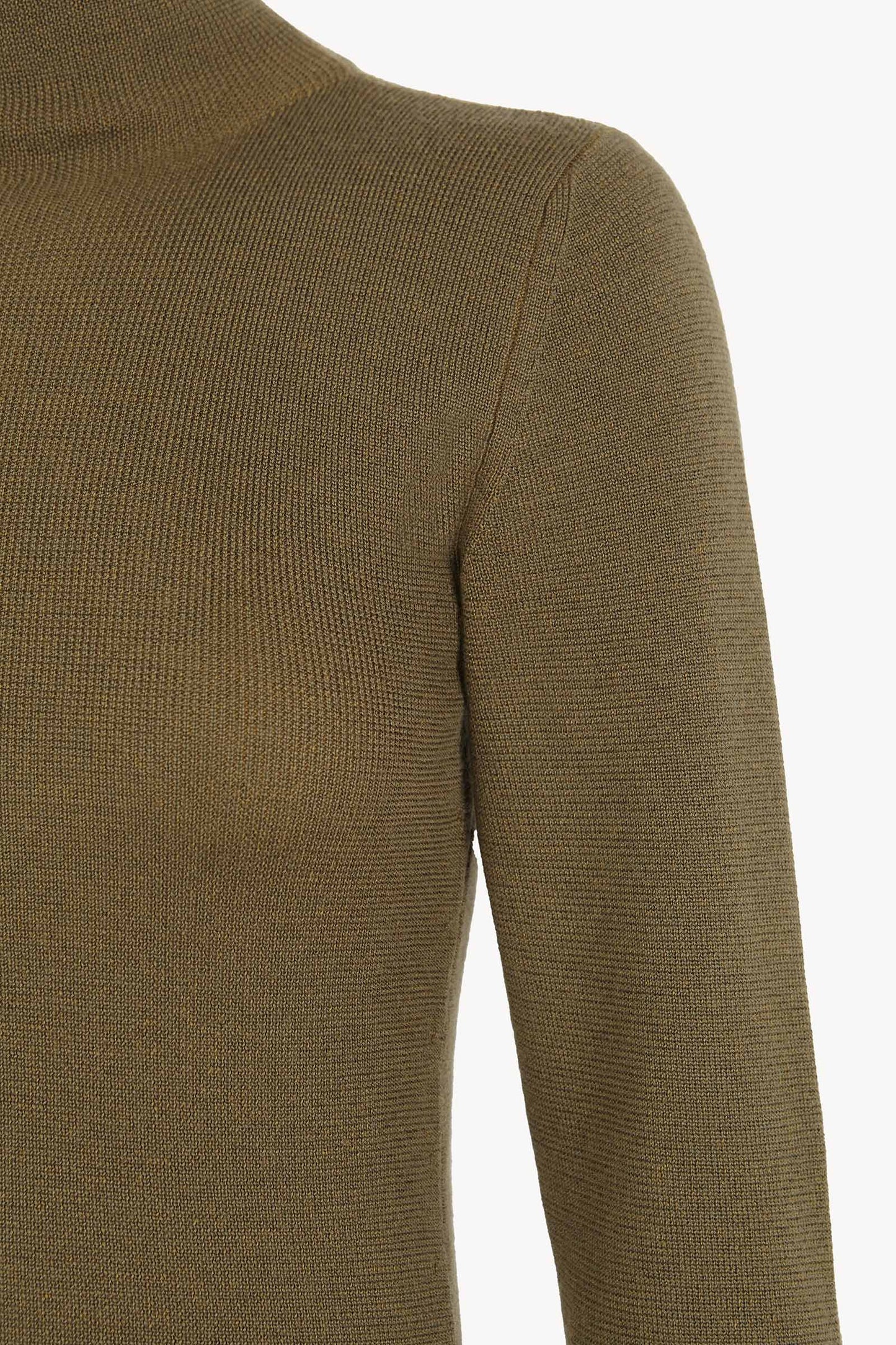 Fio, khaki cashmere knit top