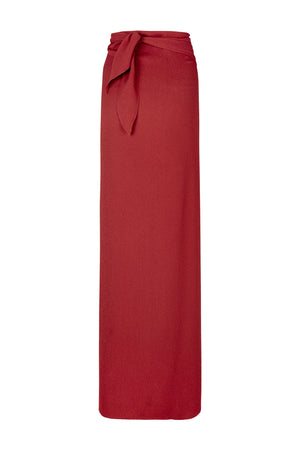 Fiona, falda cruzada rojo carmin