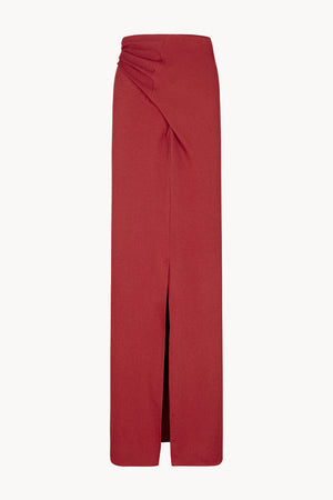 Fiona, carmine red wrap skirt