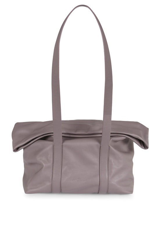 Folded, bolso en cuero lavanda