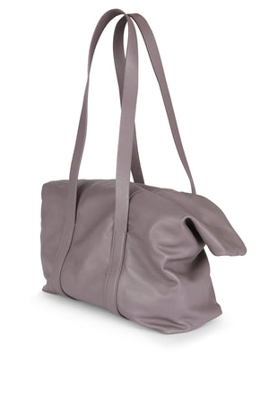 Folded, bolso en cuero lavanda