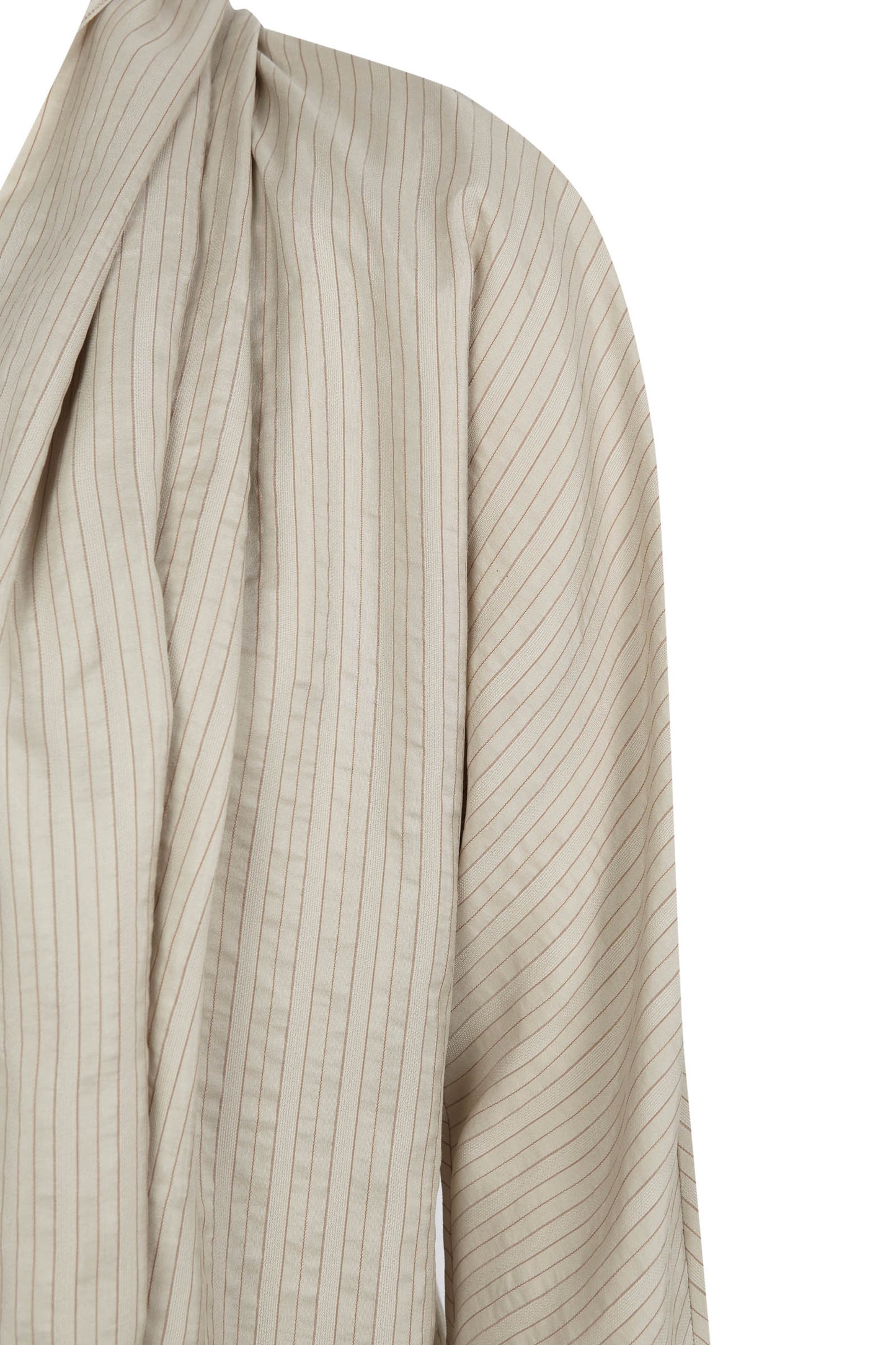 Frances, cinnamon striped silk top