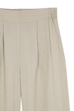 Francisca, cinnamon striped silk pants