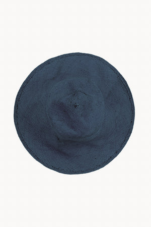 Gaia, sombrero de paja azul deslavado maltinto