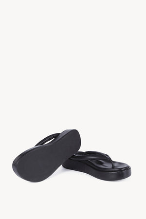 Geisha, sandalia plana en negro