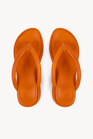 Geisha, sandalia plana naranja