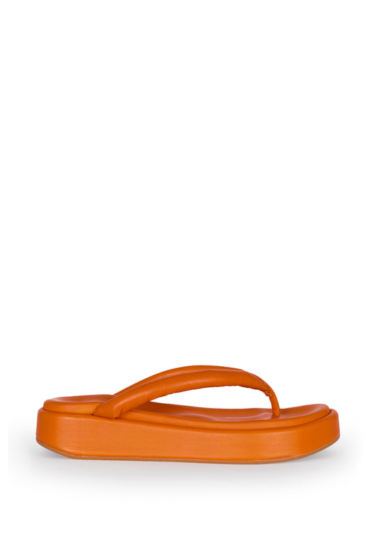 Geisha, orange flat sandal