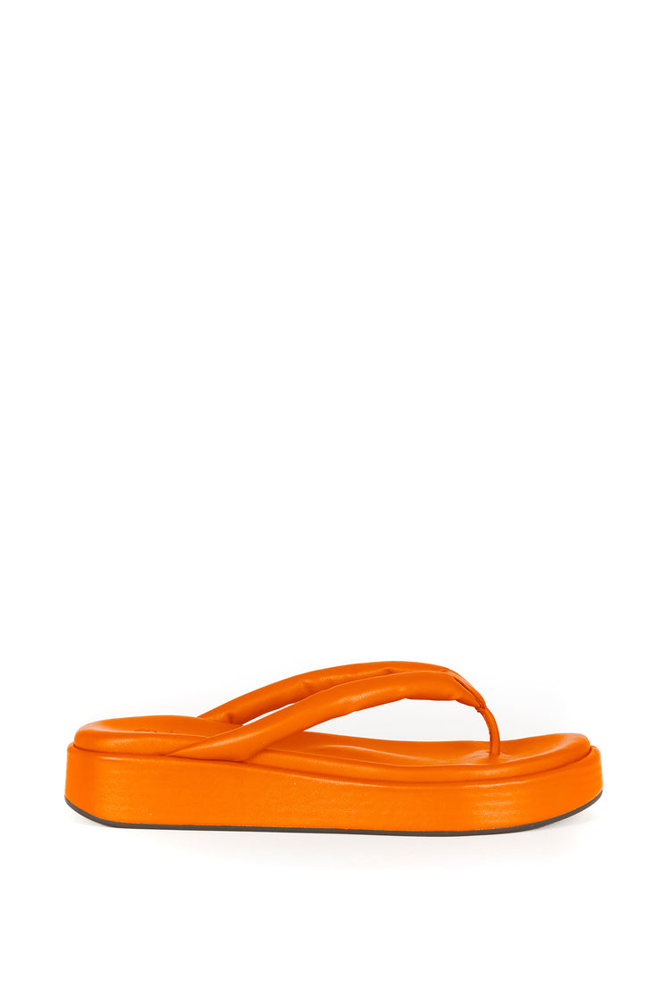 Geisha, orange flat sandal