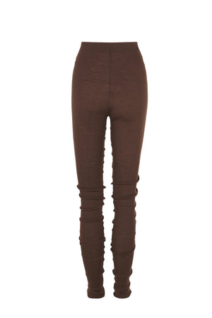 Genie, mahogany virgin wool leggings