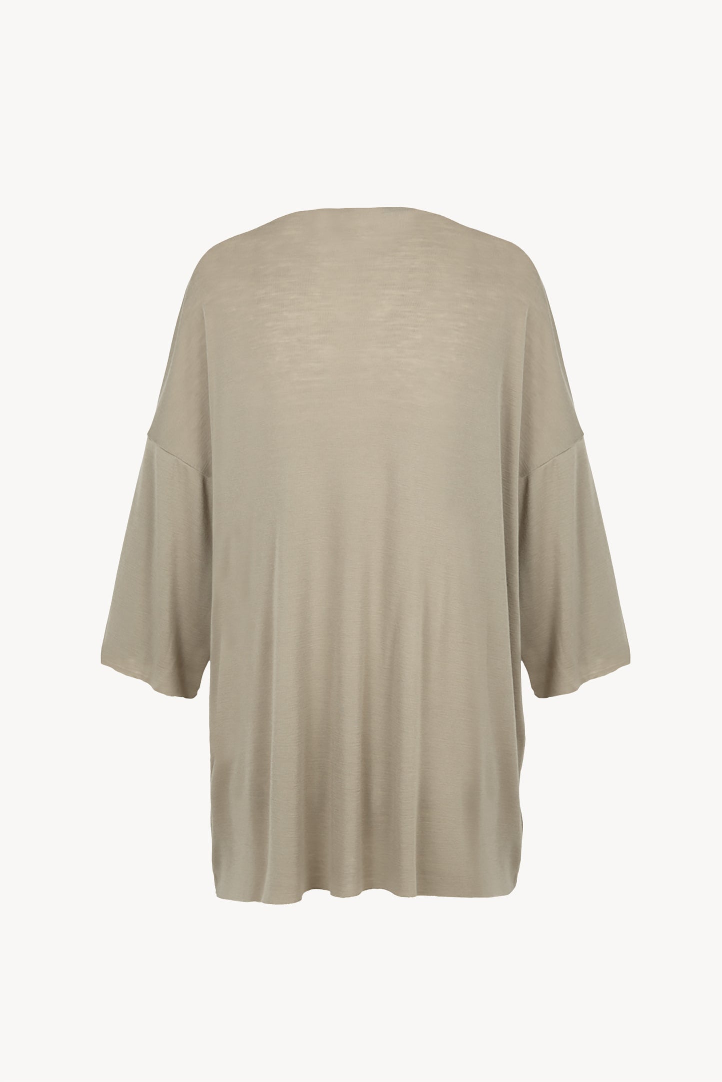 Gin, t-shirt oversize de lana virgen gris