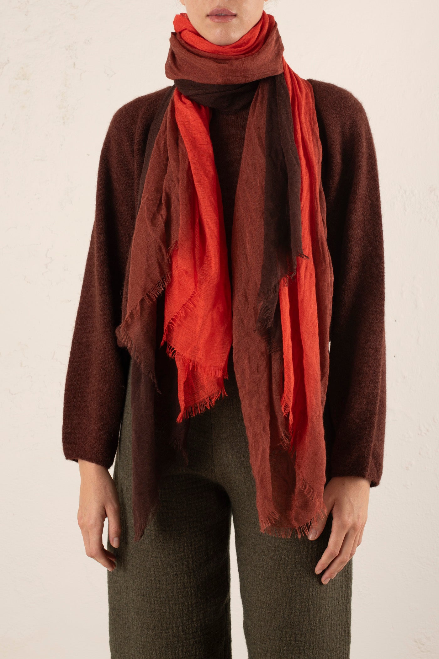 Giuseppe, maroon tricolor foulard