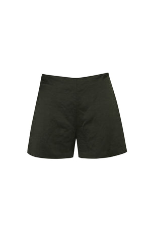 Gloria, graphite linen and viscose shorts