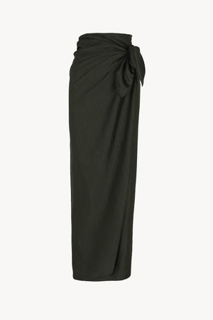 Gloria, graphite sarong skirt in linen and viscose