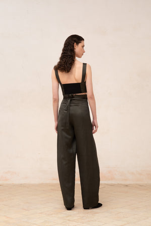 Glory, graphite linen and viscose pants