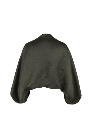 Glory, short jacket in graphite linen and viscose