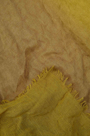 Glow, two-tone foulard in khaki and gold olive