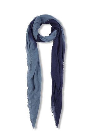 Glow, foulard bicolor azul marino