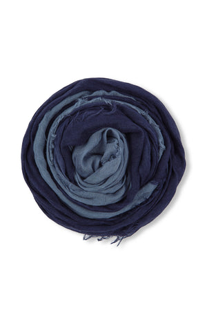 Glow, foulard bicolor azul marino