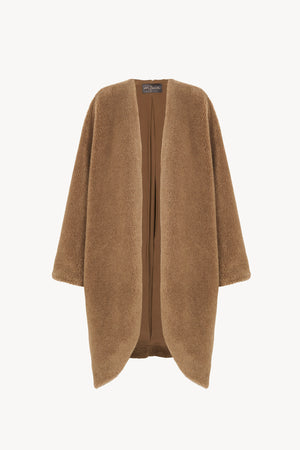 Hair, brown wool and silk coat