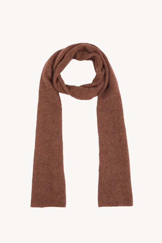 Hana, light brown knitted scarf