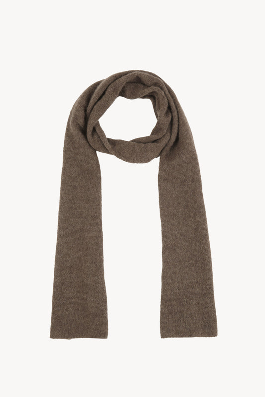 Hana, dark taupe knitwear scarf
