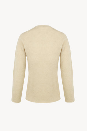 Hana, ivory baby alpaca, cashmere and silk jumper