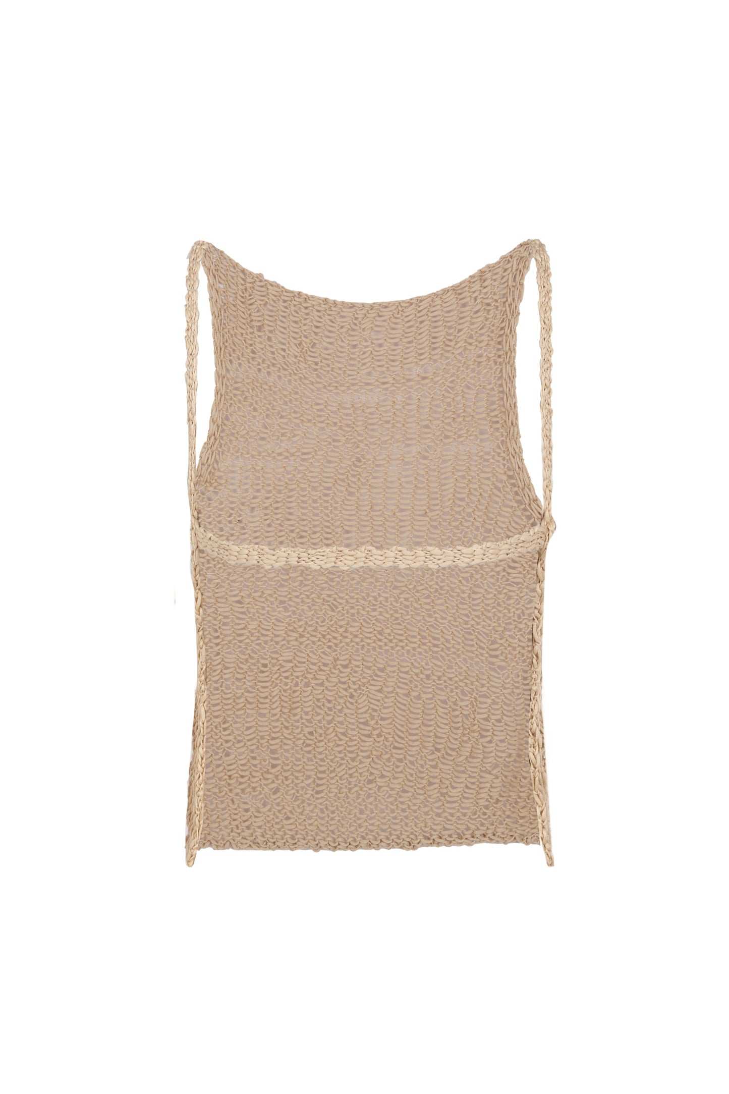 Hanami, beige cotton knit top