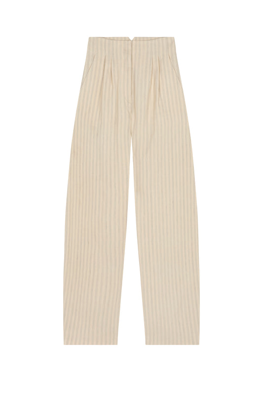 Ida, striped linen and silk pants