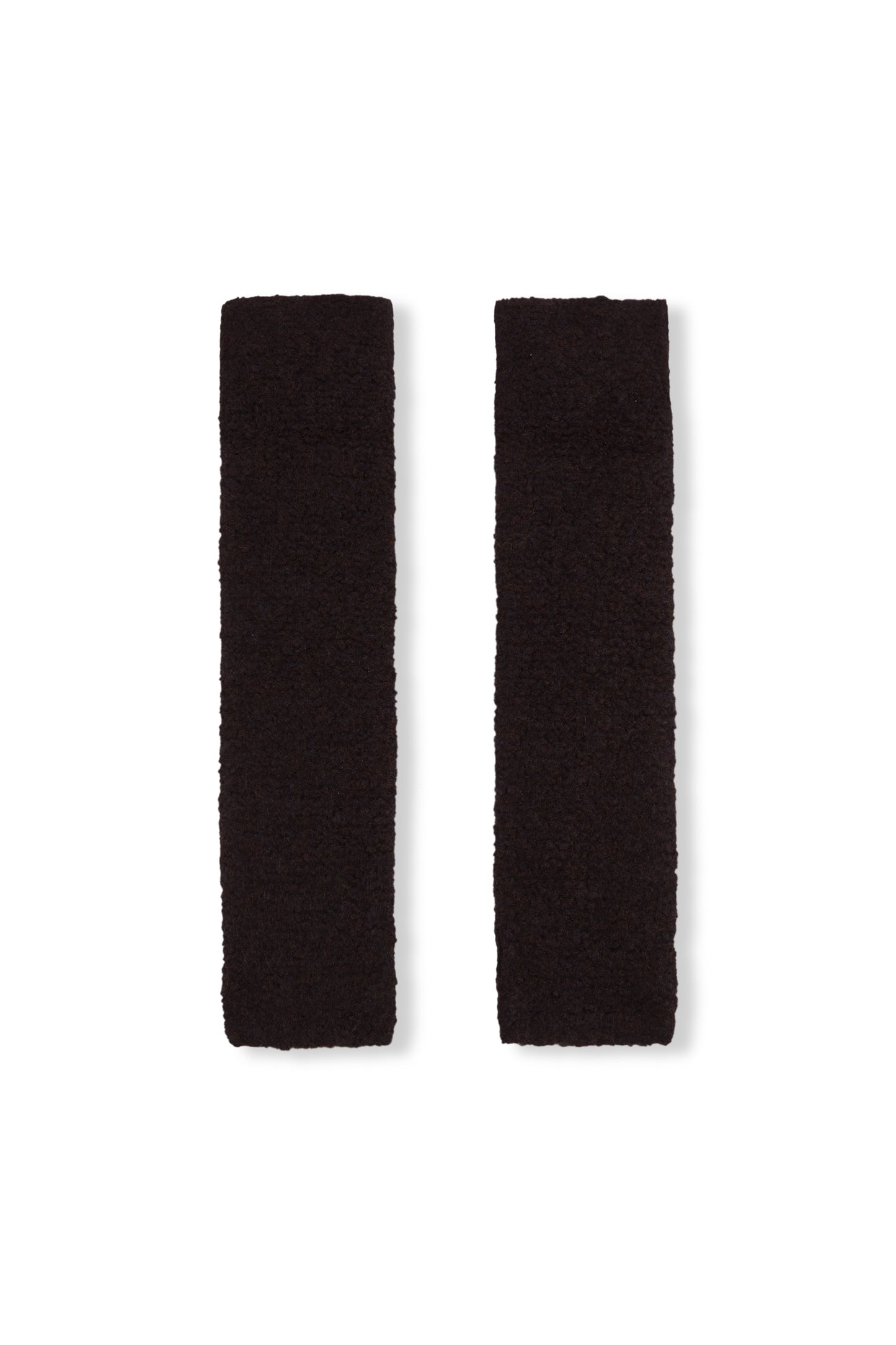 Igloo, blue and brown cashmere muffs