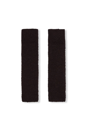 Igloo, blue and brown cashmere muffs