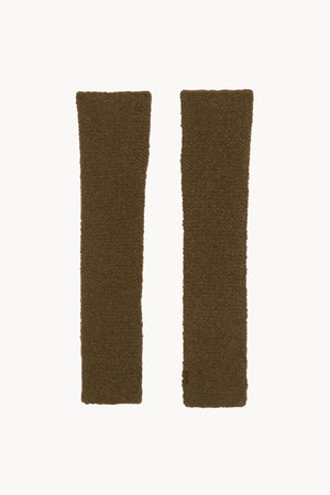 Igloo, khaki cashmere and silk arm warmers