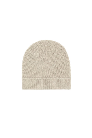 Igloo, beige cashmere and silk beanie