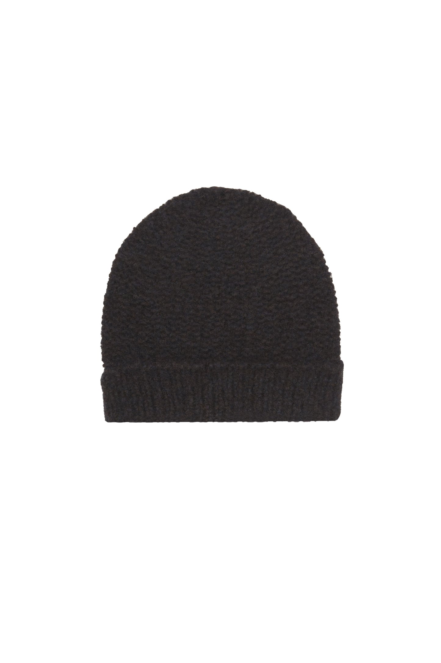 Igloo, gorro de punto cachemir y seda azul y marron