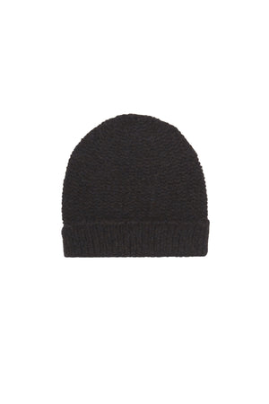 Igloo, gorro de punto cachemir y seda azul y marron