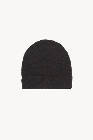 Igloo, blue and brown cashmere and silk beanie