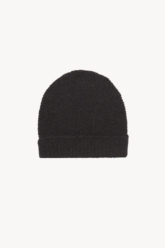 Igloo, gorro de punto cachemir y seda azul y marron