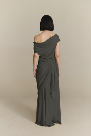 Ilia, dark grey silk top