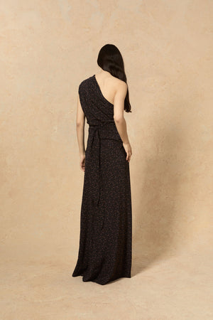 Iman, long hedy print dress