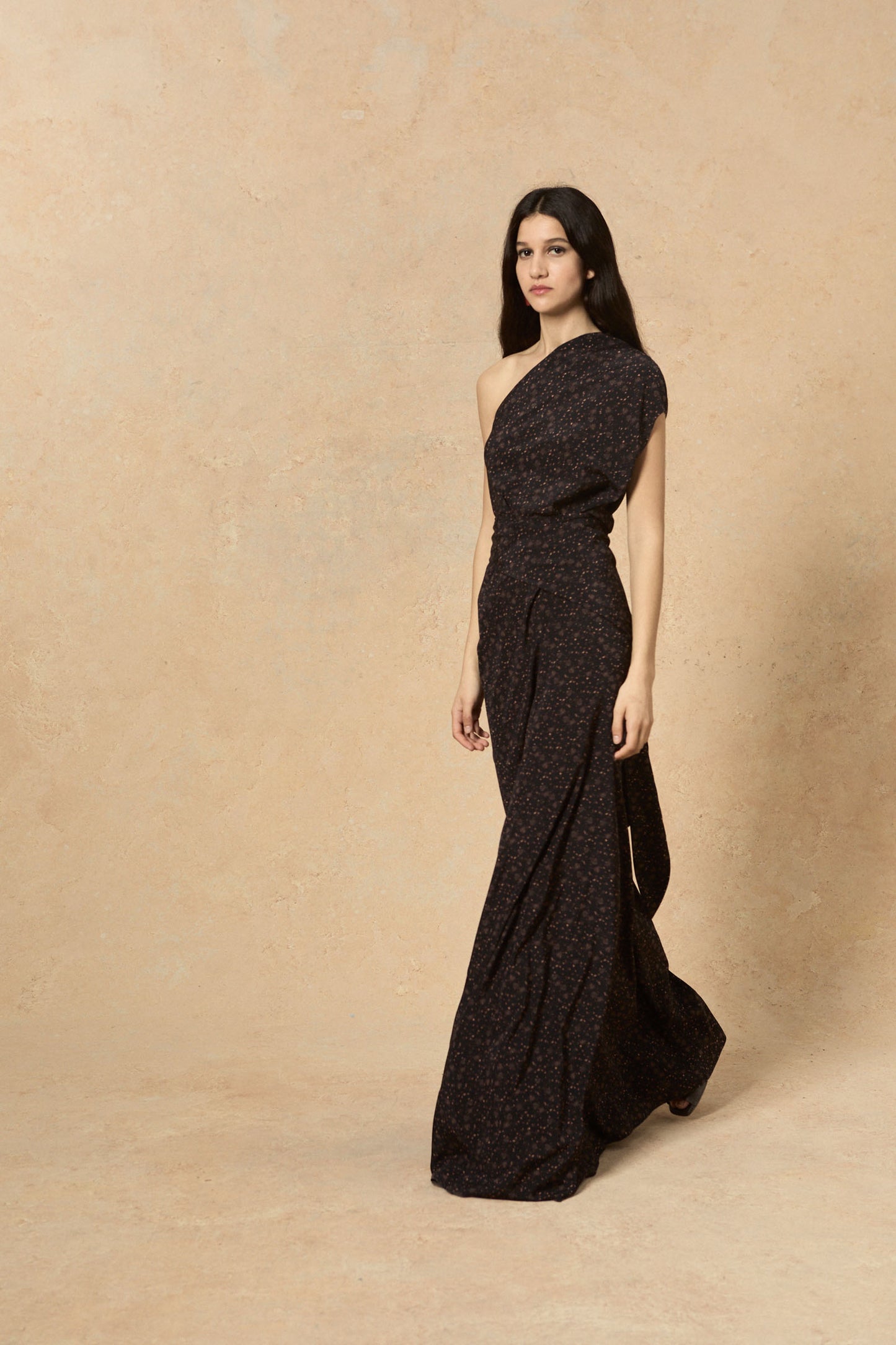 Iman, long hedy print dress