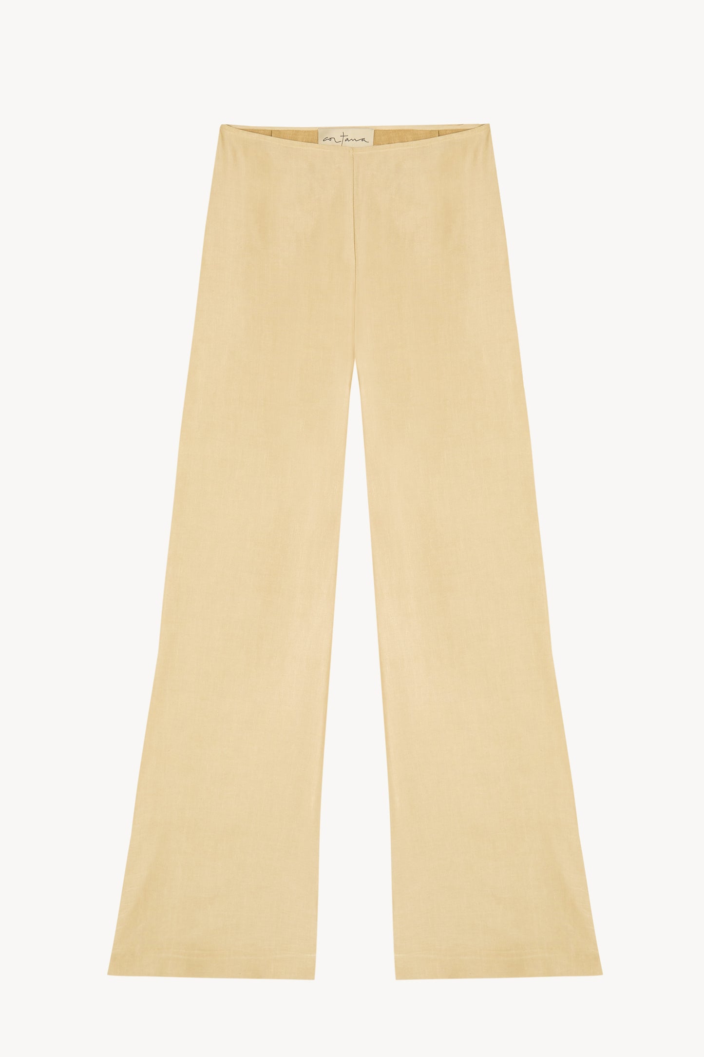 Inga, pantalon talle alto beige dorado