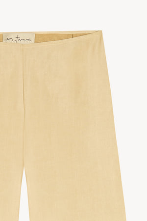 Inga, pantalon talle alto beige dorado