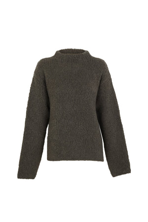 Inu, dark green cashmere and silk sweater