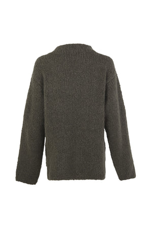 Inu, dark green cashmere and silk sweater