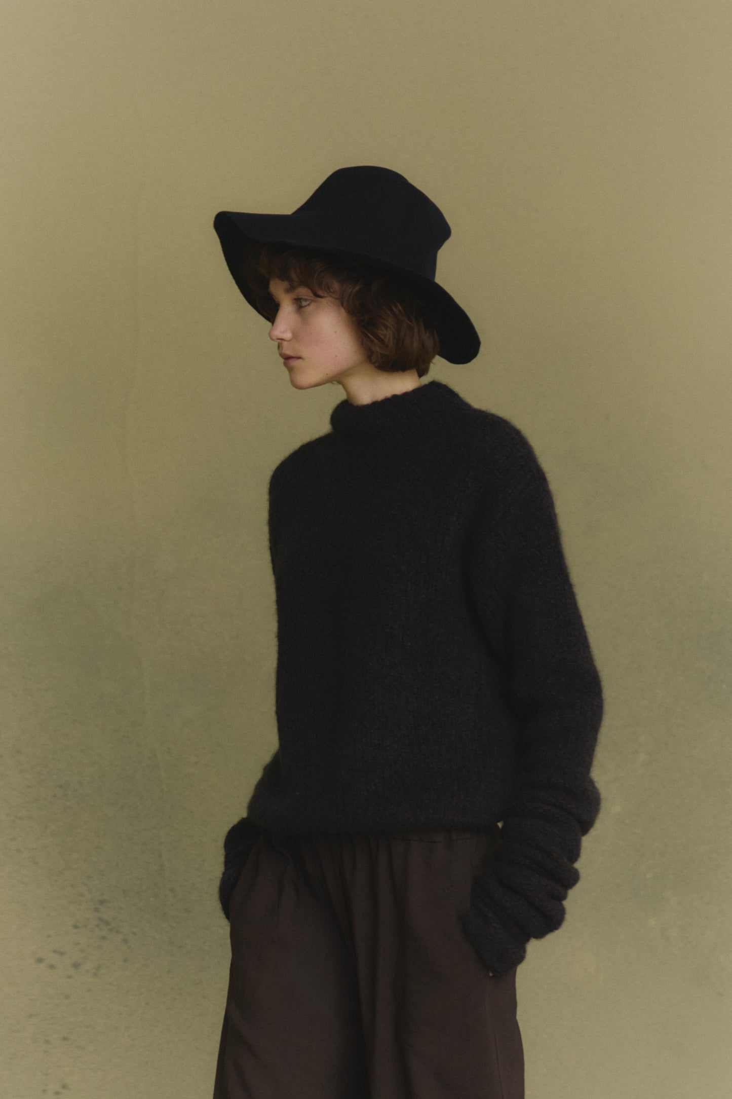 Inu,  jersey de punto cachemir y seda azul