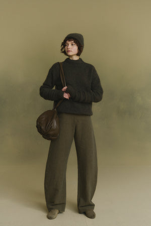 Sack M, bolso mediano de cuero kaki