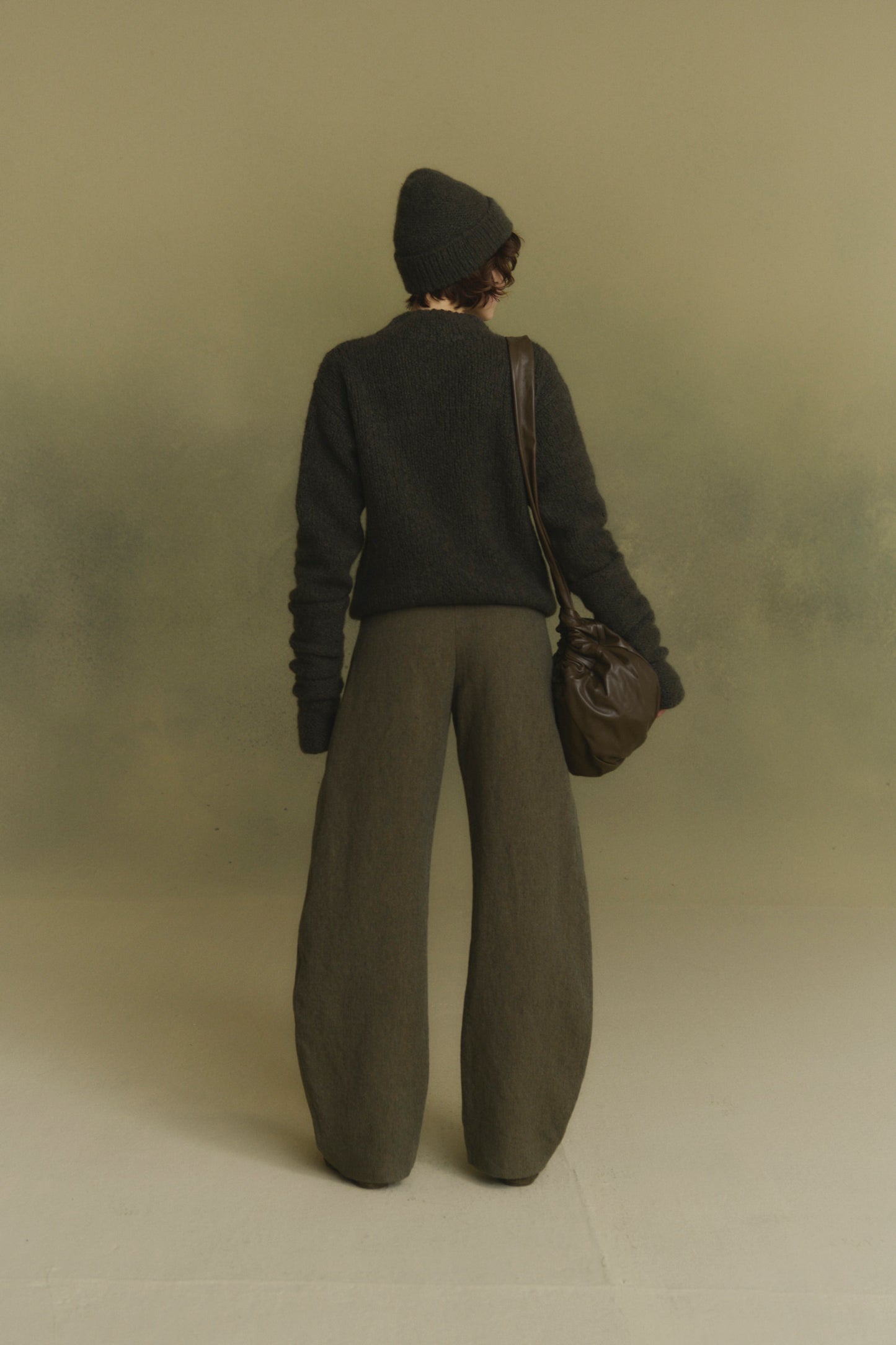 Rider, green melange pants