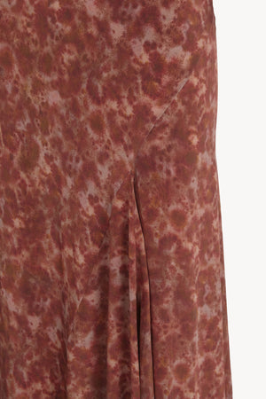 Irina, espurna print long silk dress