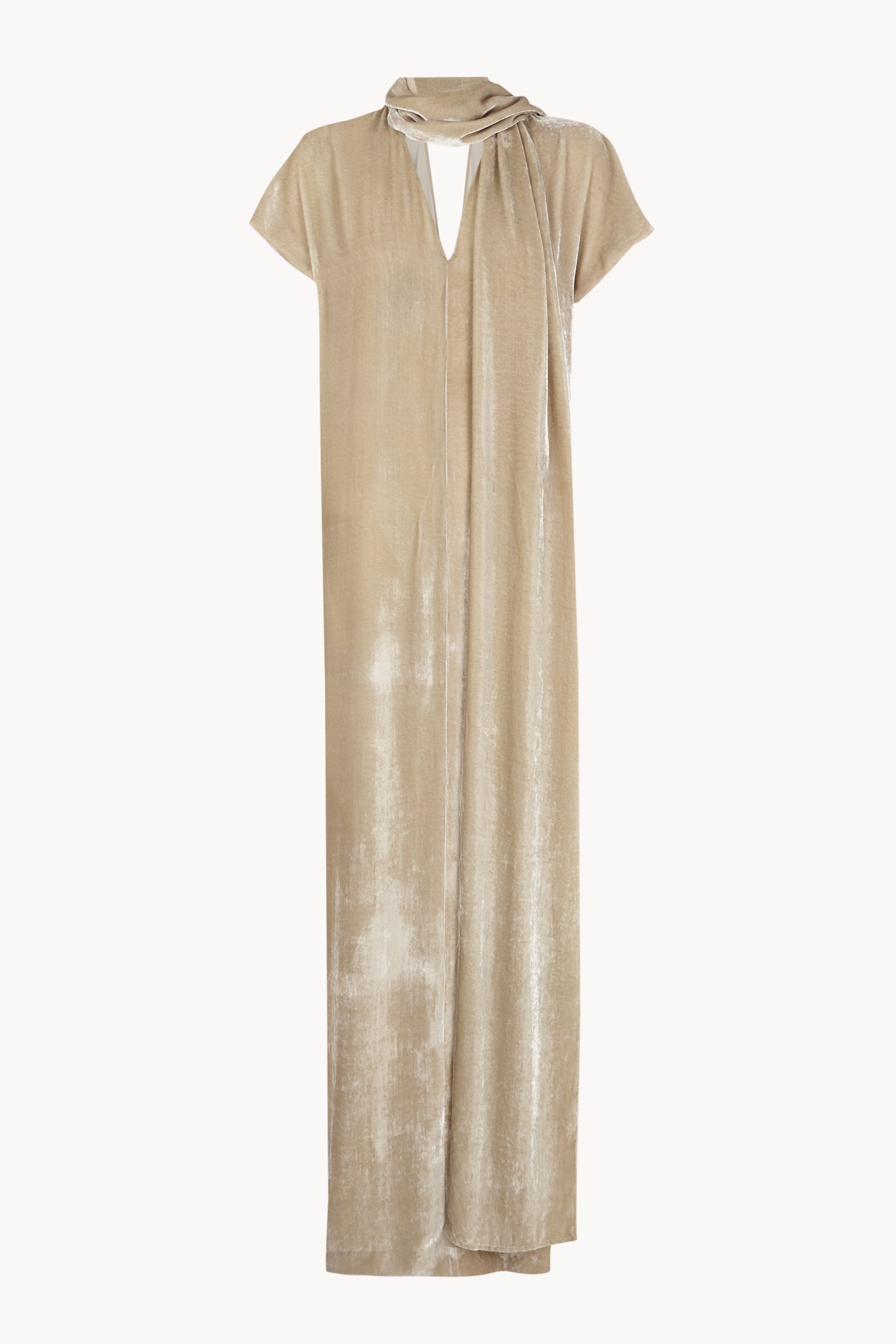 Iris, pearl velvet maxi dress